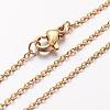 Ion Plating(IP) 304 Stainless Steel Necklace MAK-K004-15G-2