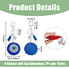 4Pcs 4 Colors Evil Eye Full Rhinestones Keychains KEYC-DC0001-24-2