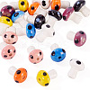 28Pcs 7 Colors Handmade Porcelain Beads PORC-TA0001-23-3