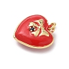 Brass Micro Pave Cubic Zirconia Charms KK-C156-20G-01-2