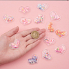 60Pcs 6 Colors Quicksand Sequin Plastic Cabochons KY-CJ0001-41-4