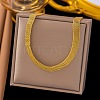 8MM 304 Stainless Steel Mesh Chain Necklaces for Women NJEW-G179-05G-1