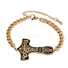 304 Stainless Steel Enamel Link Bracelets BJEW-P356-01B-G-4