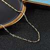 Rack Plating Brass Dapped Chain Necklaces for Women LS-NJEW-H049-04G-2