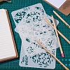 Heart Theme Plastic Drawing Painting Stencils Templates DIY-GF0001-07-5
