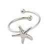 Non-Tarnish 304 Stainless Steel Open Cuff Ring RJEW-M167-08B-P-2