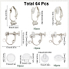 32Pcs 2 Style Brass Clip-on Earring Converters Findings DIY-SC0024-17-2