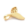 Real 18K Gold Plated Brass Micro Pave Clear Cubic Zirconia Pendants ZIRC-L091-081G-03-2