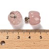 Natural Rose Quartz Pumpkin Charms G-K338-27P-07-3