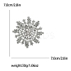 Alloy and Clear Glass Rhinestone Christmas Snowflake Brooch for Women PW-WG5C554-02-1