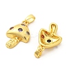Brass Micro Pave Cubic Zirconia Pendants KK-G533-17G-02-2