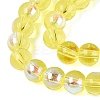 Transparent Electroplate Glass Beads Strands LS-EGLA-Q132-6MM-01A-01-3