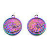 Ion Plating(IP) 201 Stainless Steel Pendants STAS-N098-248M-3