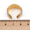 304 Stainless Steel Enamel Adjustable Cuff Rings for Women LS-RJEW-A074-08G-5