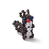 Glass Seed Beaded Squirrel Pendants PALLOY-MZ00584-1