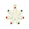 Christmas Theme Spray Painted Alloy Enamel Pendants ENAM-Z020-01F-1