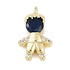 Rack Plating Brass Micro Pave Cubic Zirconia Pendants KK-H509-37G-01-1