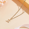 1pc 304 Stainless Steel Letter Pendant Necklaces NJEW-LP0001-39Z-G-3