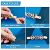 8Pcs 8 Styles Rectangle Zinc Alloy & Rhinestone Cardigan Clips JEWB-HY0001-39-3