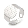 Tarnish Resistant 304 Stainless Steel Open Cuff Ring Findings STAS-R123-14P-1