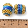 Rack Plating Brass Enamel European Beads KK-P276-33G-2