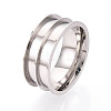 Tarnish Resistant 201 Stainless Steel Ring Core Blank for Inlay Jewelry Making RJEW-ZX002-05-6-1