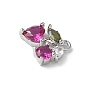 Brass Micro Pave Cubic Zirconia Pendants KK-P290-02A-P-2