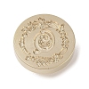 Golden Tone Wax Seal Brass Stamp Head DIY-B079-01G-Q-2