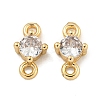 Rack Plating Brass Pave Clear Cubic Zirconia Links KKB-L215-047B-LG-1