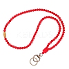 Silicone Beaded ID Card Neck Straps NJEW-SW00025-13-1
