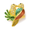 Woodpecker Golden Zinc Alloy Enamel Pin LS-JEWB-D068-02G-03-1