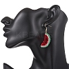 304 Stainless Steel Watermelon Dangle Earrings EJEW-MZ00652-2