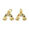 Brass Micro Pave Cubic Zirconia Pendants KK-L231-01G-02-1
