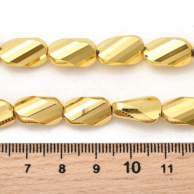 Electroplate Glass Beads Strands EGLA-F166-05B-G-1
