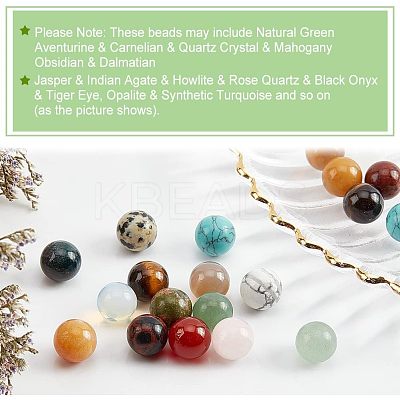 Natural & Synthetic Gemstone Round Beads G-NB0003-86B-1