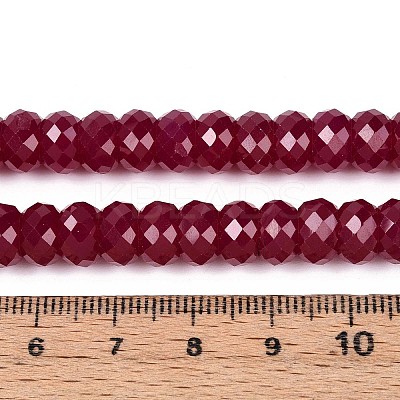 Lab Grown Red Corundum Beads Strands G-G106-A45-07-1