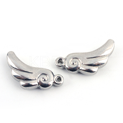 Tarnish Resistant 201 Stainless Steel Wing Charms STAS-Q192-29-1