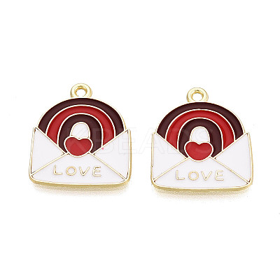 Valentine's Day Alloy Enamel Pendants ENAM-T023-15A-1