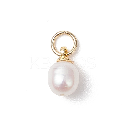 Natural Cultured Freshwater Pearl Rice Charms PALLOY-JF04820-1