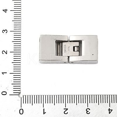 304 Stainless Steel Fold Over Clasps STAS-S185-15P-B-1