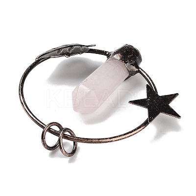 Natural Rose Quartz Faceted Pointed Bullet Big Pendants G-A221-01F-1