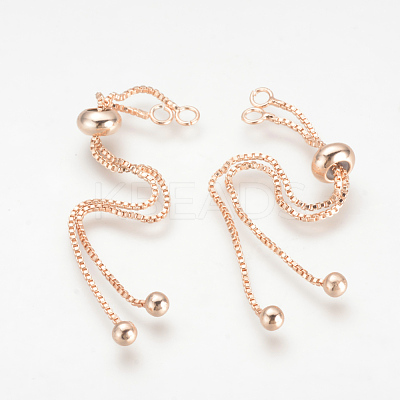Brass Box Chain Slider Bracelet Making X-KK-Q675-05-1