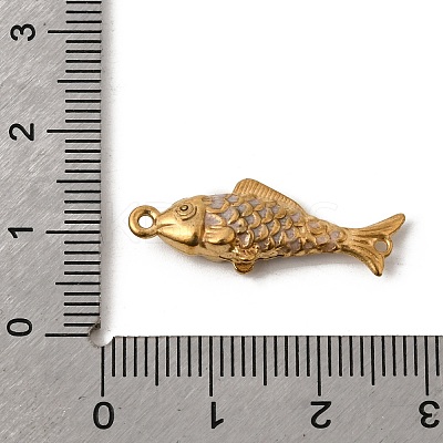 304 Stainless Steel Enamel Fish Connector Charms STAS-B128-54G-03-1