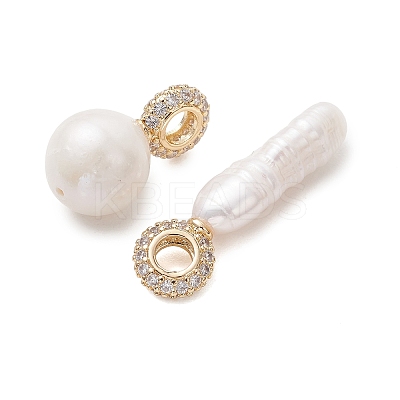 Natural Baroque Keshi Pearl Pendants PALLOY-JF05219-1