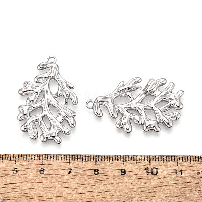 304 Stainless Steel Imitation Coral Pendants STAS-T069-41P-1