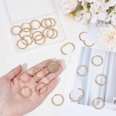 12Pairs 304 Stainless Steel Huggie Hoop Earrings EJEW-UN0003-14-1
