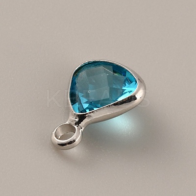 Faceted Glass Pendants LS-GLAA-WH0030-13P-03-1