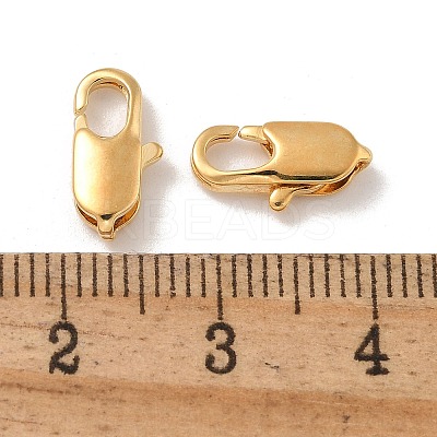 Brass Lobster Claw Clasps KK-H503-35G-02-1
