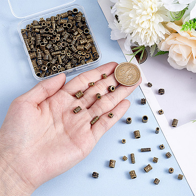 240Pcs 8 Styles Tibetan Style Alloy Bead Spacers FIND-NB0005-67-1