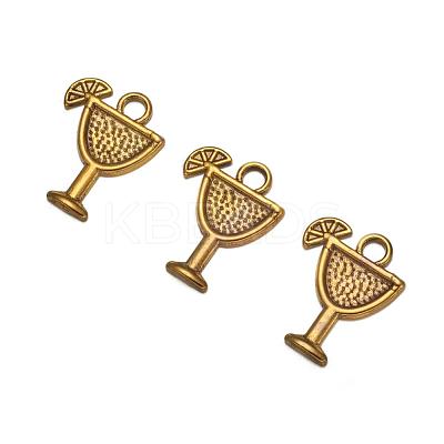 Tibetan Style Tropical drink Alloy Pendants X-TIBEB-A14275-AG-LF-1